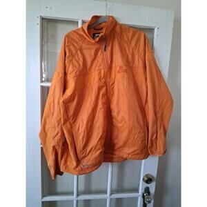 Vintage Mens L Rain Jacket Slazenger Golf Jacket Orange Zip Lockwood Dolly CC G1